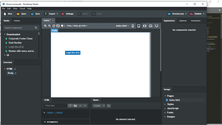 Drag and drop ui components