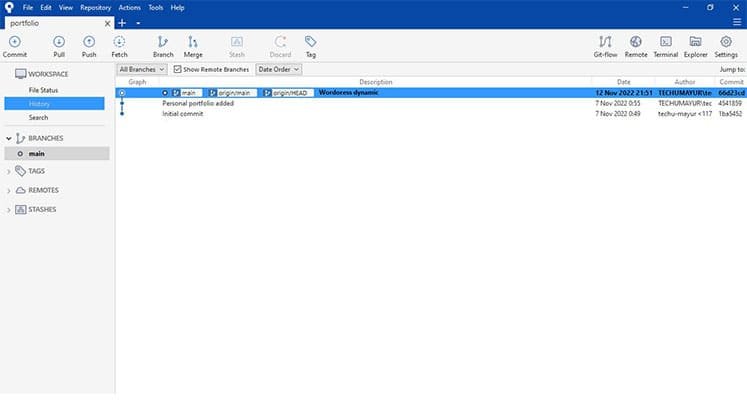 Source Tree Interface